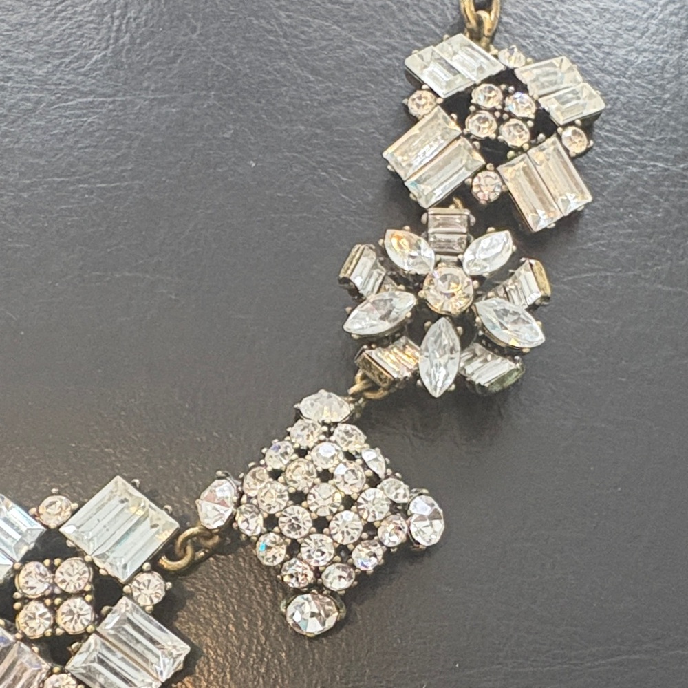 J. Crew Gold and Silver Crystal Necklace - Picture 2 of 8